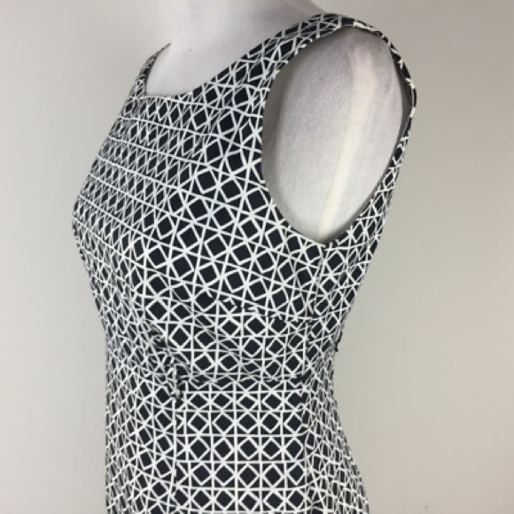 Talbots Sleeveless Geometric Sheath Dress Spring Wedding Guest Office Size 6 - Picture 2 of 9